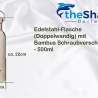 Trinkflasche 500ml, aus Edelstahl, Doppelwandig mit Bambusdeckel