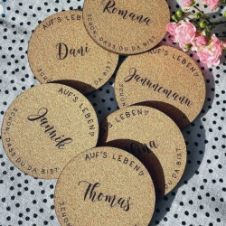 Platzkarten Hochzeit  |  Platzkarten personalisiert Kork |  