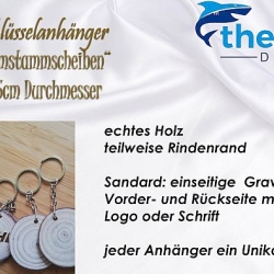 Schlüsselanhänger Holzscheibe