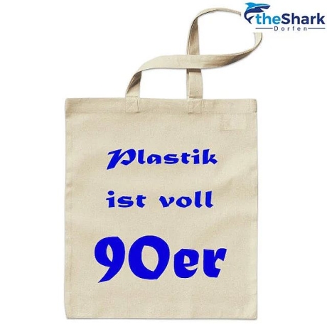 Bio & Fairtrade Stofftasche mit langen Henkeln, bedruckt