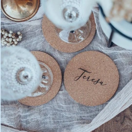 Platzkarten Hochzeit  |  Platzkarten personalisiert Kork |  