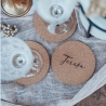 Platzkarten Hochzeit  |  Platzkarten personalisiert Kork |  