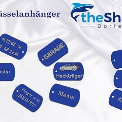 Schlüsselanhänger , Gravurschild, Markierungschild,