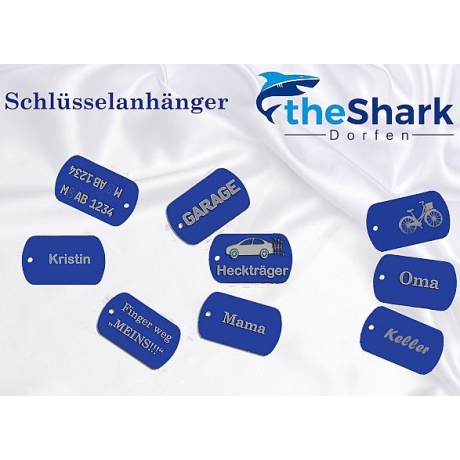 Schlüsselanhänger , Gravurschild, Markierungschild,