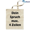 Bio & Fairtrade Stofftasche mit langen Henkeln, bedruckt