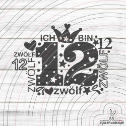 Zwölf Plotterdatei SVG DXF