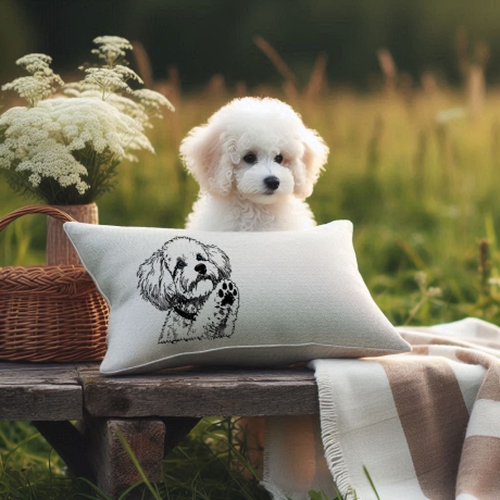 NEU Stickdatei Pudel Farly Hund realistisch