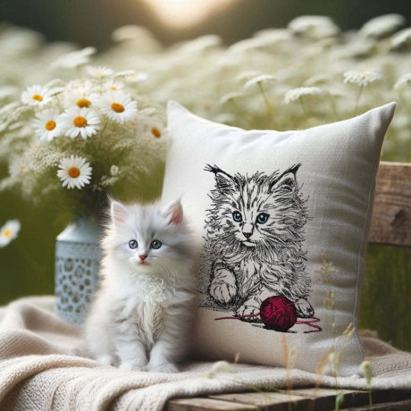 Neu Stickdatei Katze Kätzchen Shadow Kitten LunaChild