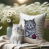 NEU Stickdatei Applikation Angora Katze Shadow