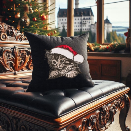 NEU Stickdatei Applikation Katze Ria realistisch