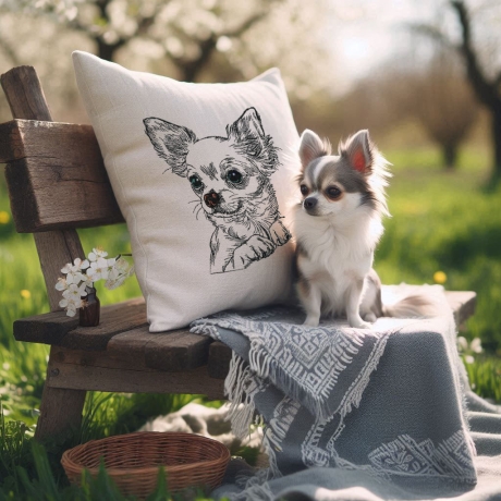 NEU Stickdatei Chihuahua Dolly Hund realistisch