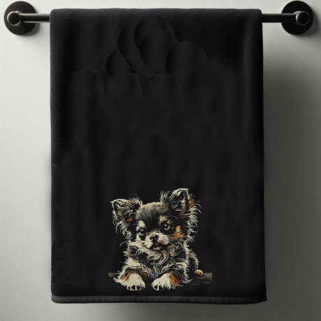Neu Stickdatei Chihuahua Welpe Langhaar Cesar