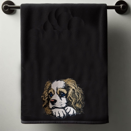 NEU Stickdatei Applikation King Charles Spaniel Lotte