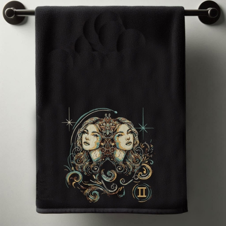 Neu Stickdatei Sternzeichen Zwilling LunaChild Zodiak