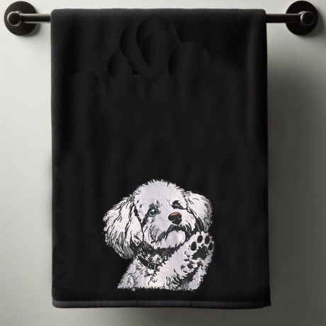 NEU Stickdatei Applikation Pudel Farly 