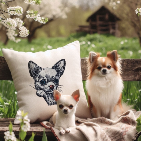 NEU Stickdatei Applikation Chihuahua Bella LunaChild