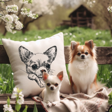 Neu Stickdatei Chihuahua kurzhaar Bella Hund