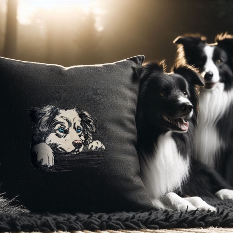 NEU Stickdatei Applikation Australian Shepherd Bruno