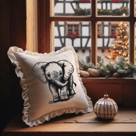 NEU Stickdatei Elefant Baby Rosy realistisch