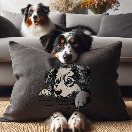 NEU Stickdatei Applikation Australian Shepherd Bruno