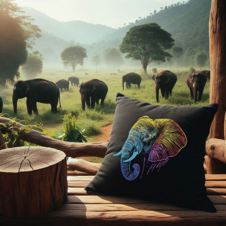 Neu Stickdatei Elefant Tassilo realistisch bunt