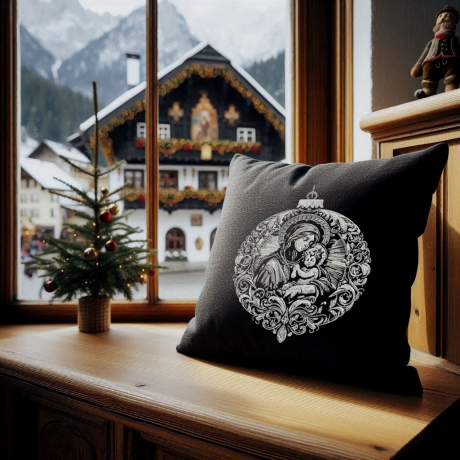 NEU Stickdatei Christbaumkugel Maria Jesus 