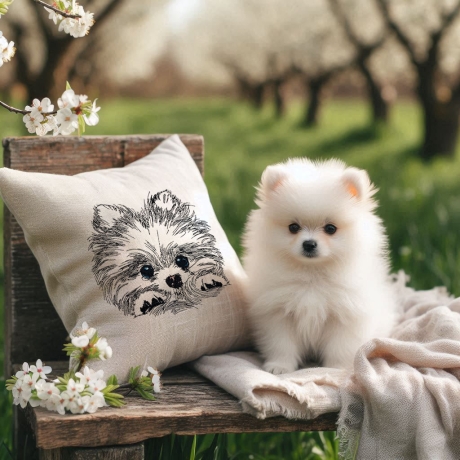 NEU Stickdatei Pomeranian  Lou LIGHT Hund realistisch
