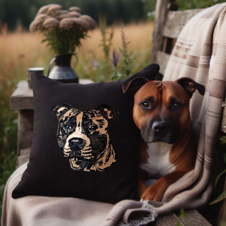 NEU Stickdatei Applikation Staffordshire Bullterrier Rachel 