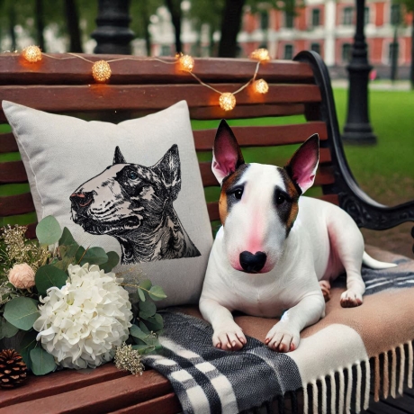NEU Stickdatei Applikation Bullterrier Chiquita