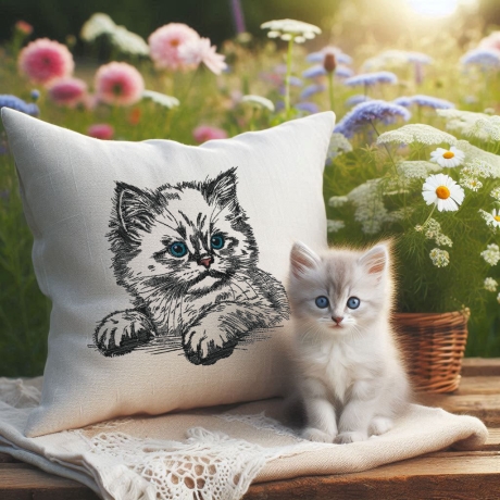NEU Stickdatei Katze Cilly Lunachild
