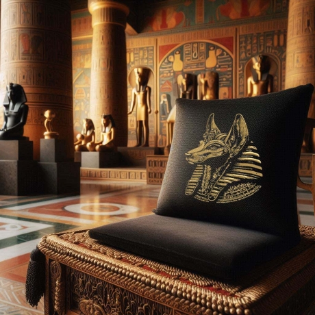 NEU Stickdatei Anubis ägyptischer Hund gold realistisch