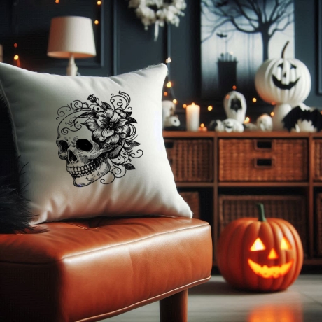 NEU Stickdatei Totenkopf Skull Kaja Blumen