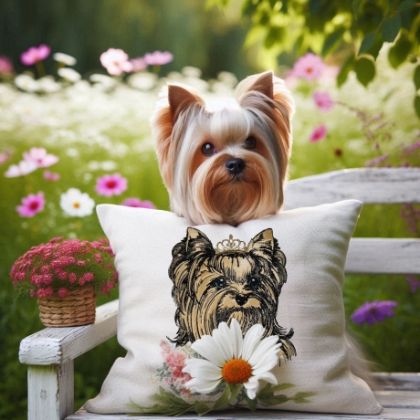 NEU Stickdatei Applikation Yorkshire Terrier Valeria 