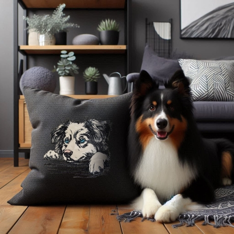 NEU Stickdatei Applikation Australian Shepherd Bruno