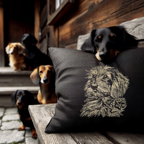 NEU Stickdatei Rauhaardackel Herkules Hund