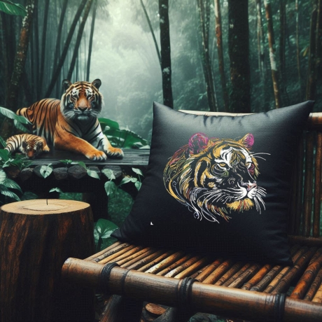 Neu AUFWENDIGE Stickdatei Tiger Jupiter Lunachild