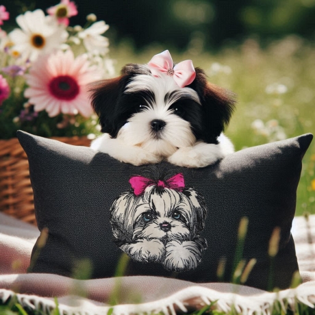 NEU Stickdatei Applikation Shih Tzu Laila Hund