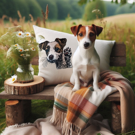 NEU Stickdatei Applikation Jack Russel Stella 