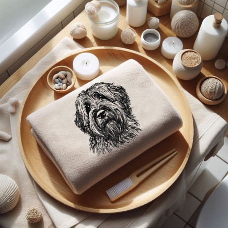 NEU Stickdatei Briard Jolina Hund realistisch