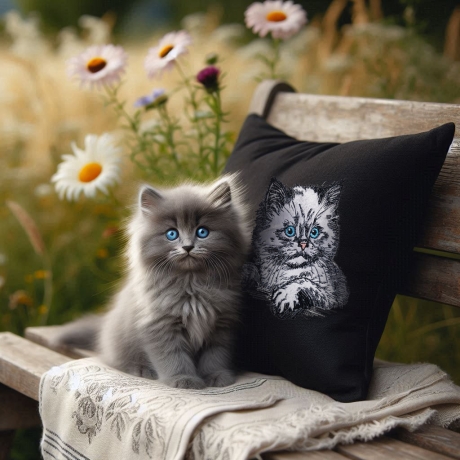 NEU Stickdatei Applikation KatzeCilly Kitten Kätzchen