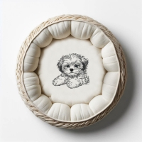 NEU Stickdatei Shih Tzu Welpe Lesley Hund realistisch
