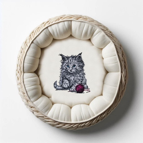 NEU Stickdatei Applikation Angora Katze Shadow