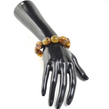 Baltischer Bernstein Armband – Naturstein Armband Handarbeit
