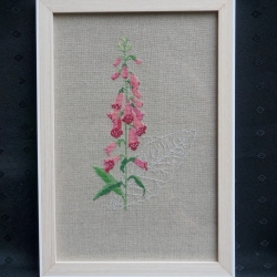 Fingerhut * Kreuzstich * Rosa * Wandekoration * gestickt Fingerhut * Kreuzstich * Rosa * Wandekoration * gestickt