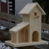Vogelhaus mit Nistkasten Unbemalt, zum Selbstbemalen 