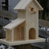 Vogelhaus mit Nistkasten Unbemalt, zum Selbstbemalen 