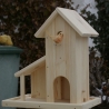 Vogelhaus mit Nistkasten Unbemalt, zum Selbstbemalen 