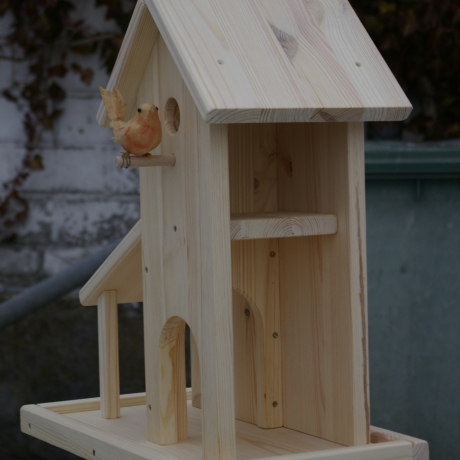 Vogelhaus mit Nistkasten Unbemalt #V7