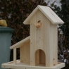 Vogelhaus mit Nistkasten Unbemalt, zum Selbstbemalen 