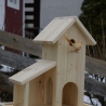 Vogelhaus mit Nistkasten Unbemalt, zum Selbstbemalen 